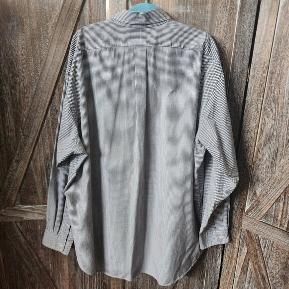 Ralph Lauren Golf Tilden Button Up Long Sleeve Shirt Black & White Check XXL EUC - Picture 7 of 8